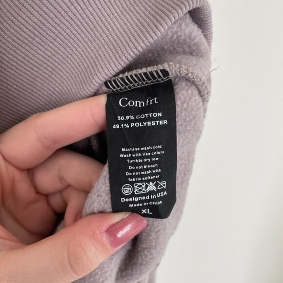 Comfrt Signature Fit Unisex Pullover Hoodie Taupe Bark Size XL - Picture 4 of 7